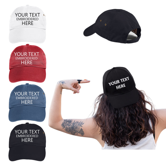 CUSTOM DAD/MOM HAT LOW PROFILE UNSTRUCTURED CAP WITH YOUR TEXT