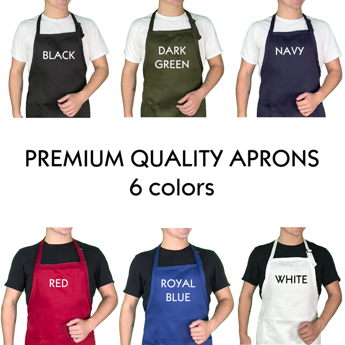 Funny Aprons for Men Customized BBQ Apron With Pockets Fathers Day