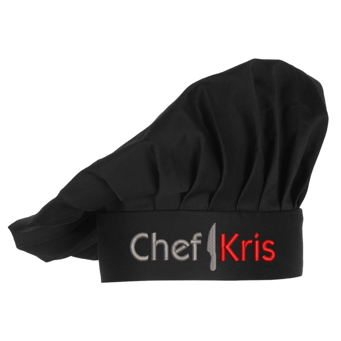 Embroidered Chef Hat with Custom Name a Great Gift Adult Premium Quality