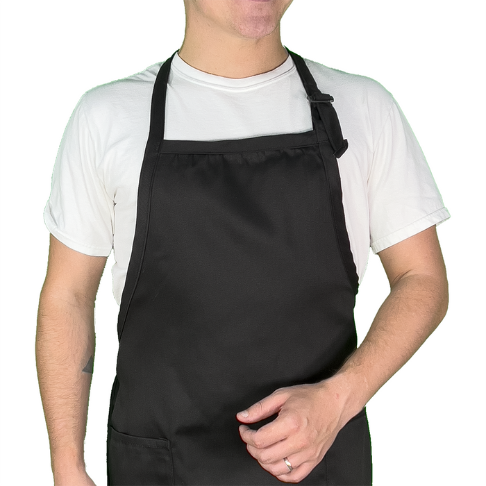 Personalized Chef Name Embroidered Apron (BLACK)