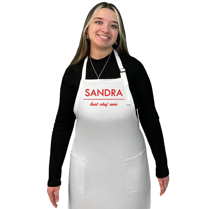 Custom Name Kitchen Apron, Lettering Chef Apron, Customisable Cooking Apron  for Men or for Women, Personalized Kitchen Gifts for Chef Cook 