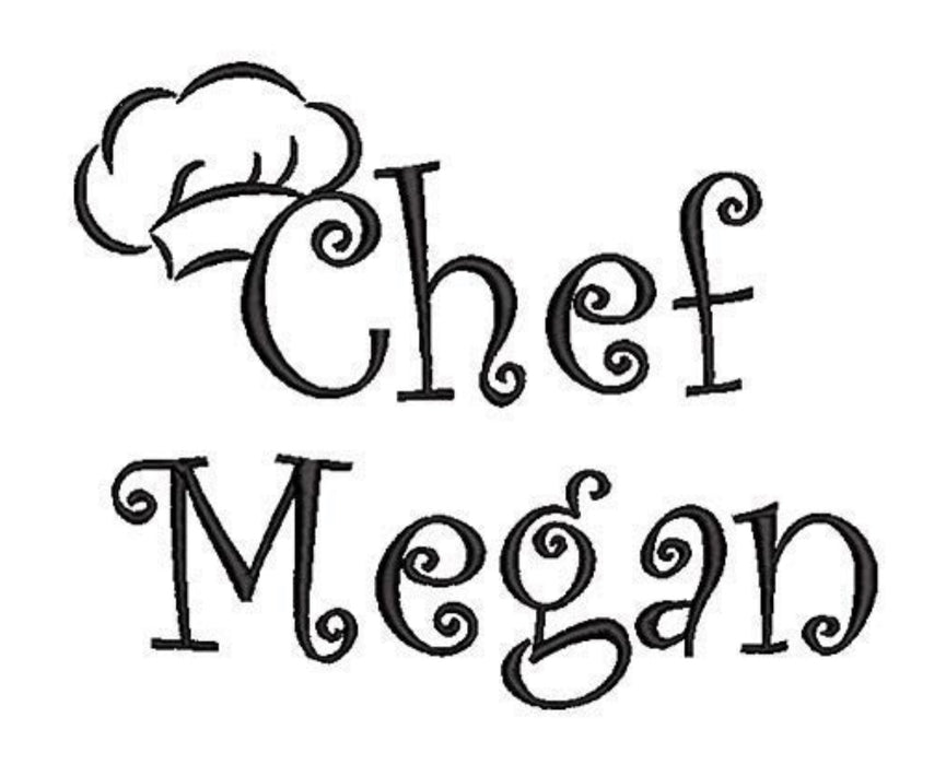 Personalized Apron Embroidered Chef Any Name Design Add a Name, premium quality apron with embroidery, great gift personalized apron