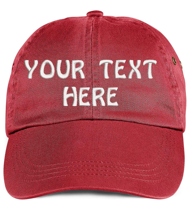 Soft Baseball Cap Custom Personalized Text Cotton Dad Hats for Men & Women. Embroidered Your Text