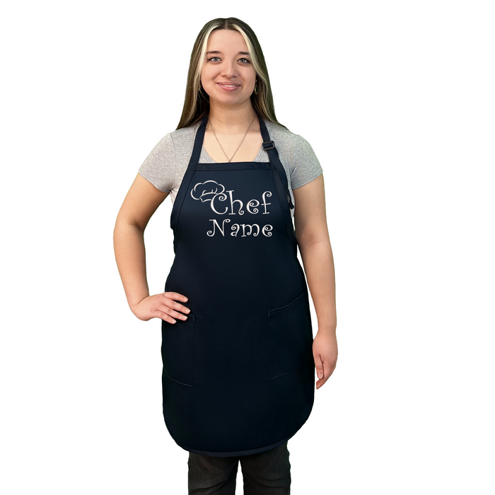 Personalized Chef Name Embroidered Apron - エプロン