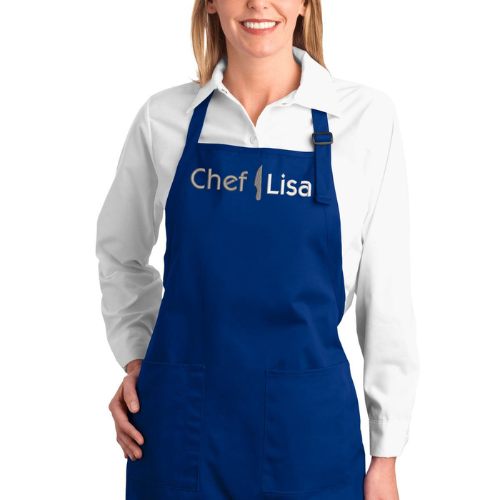 Personalized Chef Apron Embroidered Kitchen Design Aprons for Women an —  Place4Print - Best Place Printing & Embroidery, Aprons, Caps