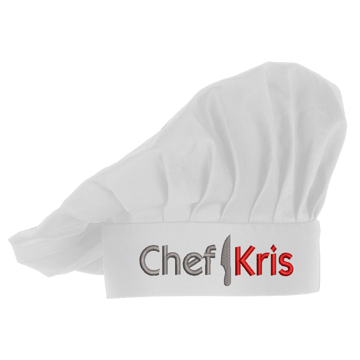 Embroidered Chef Hat with Custom Name a Great Gift Adult Premium Quality